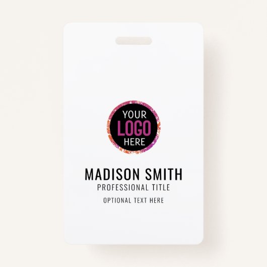 Firmenlogo | Moderne Mitarbeiter Ausweis (Vorderseite)