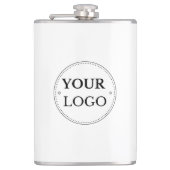 Firmenlogo Moderne Mitarbeiter Flachmann (Vorderseite)