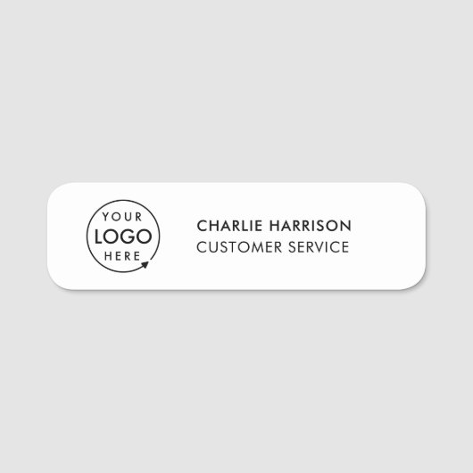 Firmenlogo | Moderne Mitarbeiter Namensschild (Vorderseite)