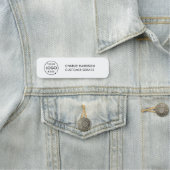 Firmenlogo | Moderne Mitarbeiter Namensschild (Beispiel)