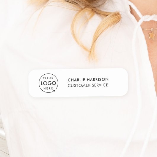 Firmenlogo | Moderne Mitarbeiter Namensschild