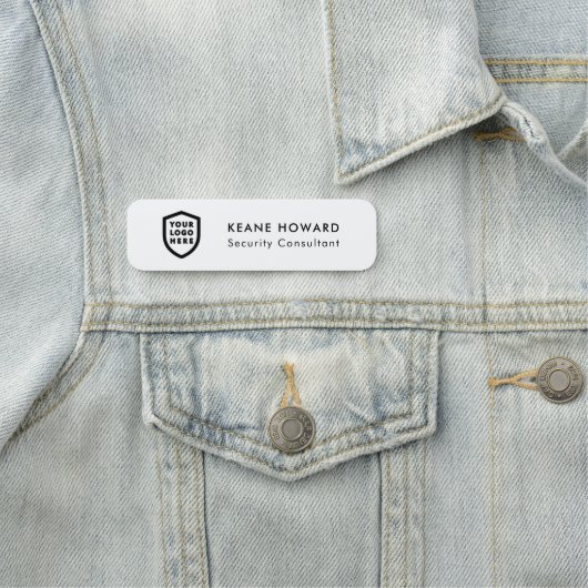 Firmenlogo | Moderne Mitarbeiter Namensschild (Beispiel)