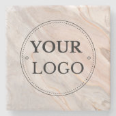 Firmenlogo Moderne Mitarbeiter Steinuntersetzer (Vorderseite)