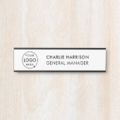 Firmenlogo | Moderne Mitarbeiter Türschild (Vorderseite )