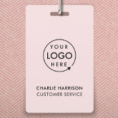 Firmenlogo | Moderne rosa Mitarbeiter Ausweis