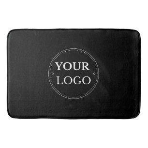 Firmenlogo Moderne schwarze Werbung Badematte