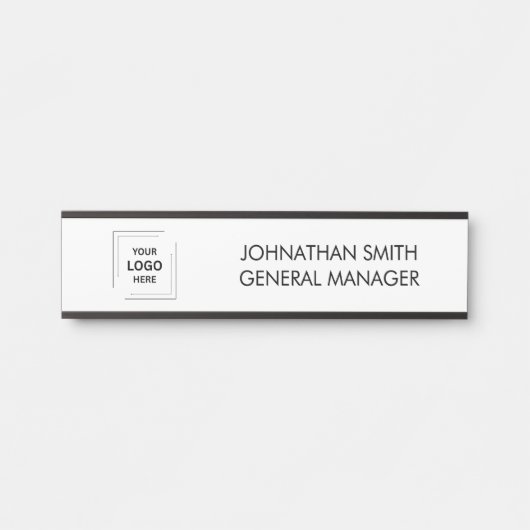 Firmenlogo | Moderne Tür für Mitarbeiter Türschild (Vorderseite )