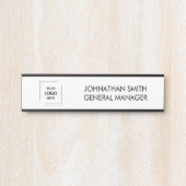 Firmenlogo | Moderne Tür für Mitarbeiter Türschild (Vorderseite )