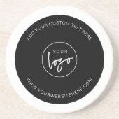 Firmenlogo Moderne Unternehmensbezeichnungen Getränkeuntersetzer (Vorne)