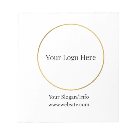 Firmenlogo | Moderne Unternehmensvorlage Notizblock (Vorderseite)