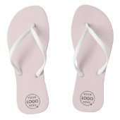 Firmenlogo | Moderne Werbung in Rosa Badesandalen (Fußbett)
