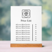 Firmenlogo | Moderner Beruflicher Zollpreis Acrylschild (Neutral)