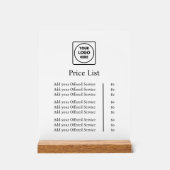 Firmenlogo | Moderner Beruflicher Zollpreis Acrylschild (Vorderseite)