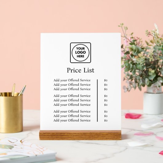 Firmenlogo | Moderner Beruflicher Zollpreis Acrylschild (Hochzeit)