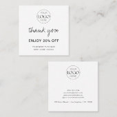 Firmenlogo Moderner Chic Vielen Dank Rabattkarte (Vorne/Hinten)