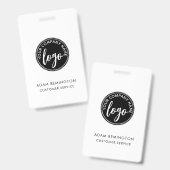 Firmenlogo Moderner Mitarbeiter Ausweis (Vorder- & Rückseite)