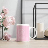 Firmenlogo | Modernes Berufliches Rosa Kaffeetasse