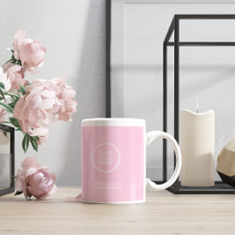 Firmenlogo | Modernes Berufliches Rosa Kaffeetasse