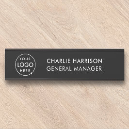 Firmenlogo | Modernes Büro für schwarze Unternehme Türschild