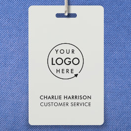 Firmenlogo | Modernes graues Mitarbeiterteam Ausweis