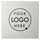 Firmenlogo | Modernes Minimal Beruflich Grau Fliese (Vorderseite)