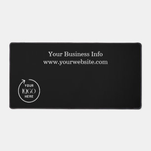 Firmenlogo   Modernes minimalistisches Schwarz Pro Schreibtischunterlage