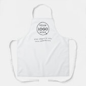 Firmenlogo | Modernes, schlichtes, schlichtes Weiß Schürze (Vorderseite)