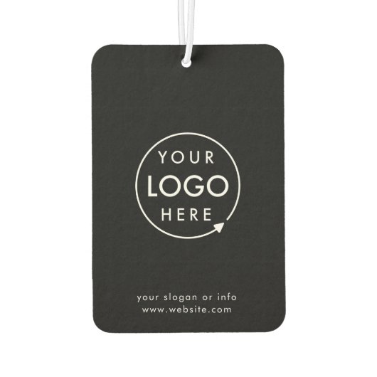 Firmenlogo | Modernes Schwarz Stilvoll Beruflich Autolufterfrischer (Rückseite)