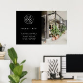 Firmenlogo | Modernes Schwarzes Foto Poster (Heimbüro)