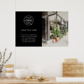 Firmenlogo | Modernes Schwarzes Foto Poster (Küche)