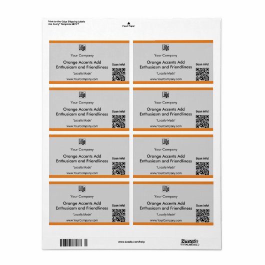 Firmenlogo Motto QR Marketing Grosses Firmenlogo (Vorne)