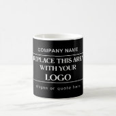 Firmenlogo Motto Schwarz oder Farbe Kaffeetasse (Mittel)