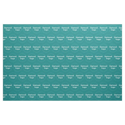 Firmenlogo Nahtloses Muster auf Aquamarinem Grün Stoff (Yard (91,4 cm))
