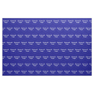 Firmenlogo Nahtloses Muster auf blauem Stoff