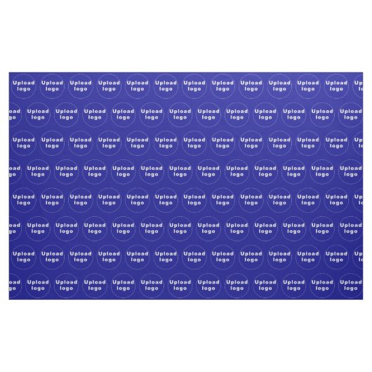 Firmenlogo Nahtloses Muster auf blauem Stoff (Yard (91,4 cm))