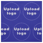 Firmenlogo Nahtloses Muster auf blauem Stoff (Muster)