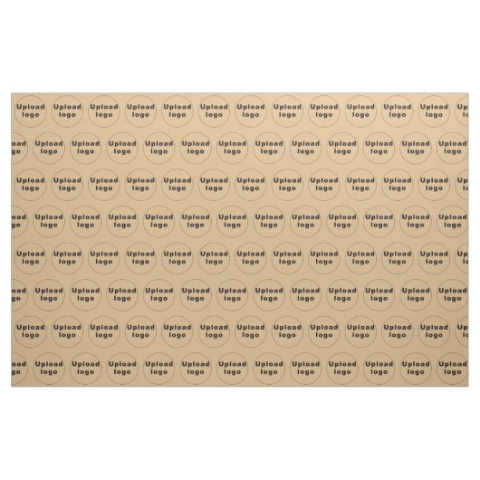 Firmenlogo Nahtloses Muster auf hellbraun Stoff (Yard (91,4 cm))