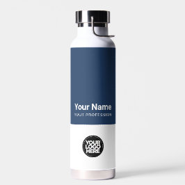 Firmenlogo, Name, Beruf Trinkflasche