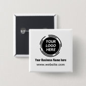 Firmenlogo - Name des Mitarbeiters Button (Vorne & Hinten)