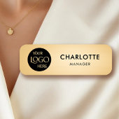 Firmenlogo Name des Mitarbeiters Namensschild