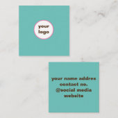 Firmenlogo Name einfach grüne Karte (Vorne/Hinten)