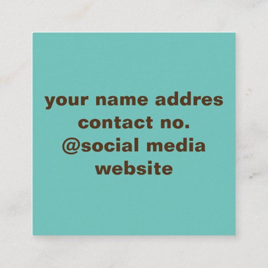 Firmenlogo Name einfach grüne Karte (Rückseite)