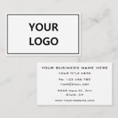 Firmenlogo Name Info Personalisierte Visitenkarte (Vorne/Hinten)