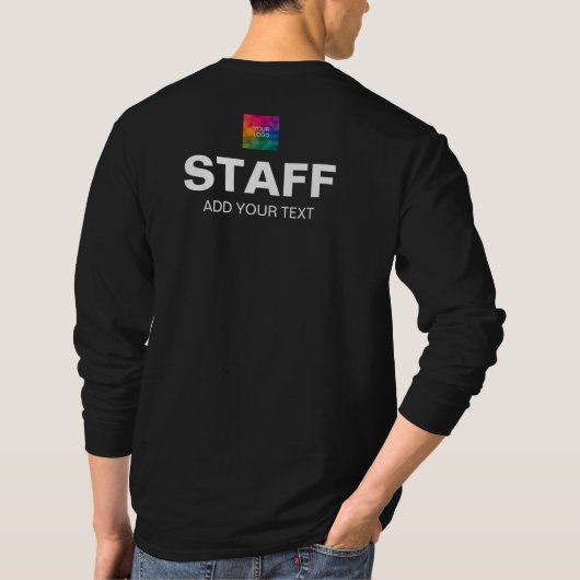 Firmenlogo Name Mens Long Sleeve Staff T-Shirt (Rückseite)