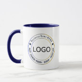 Firmenlogo, Name, Mission Tasse (Links)