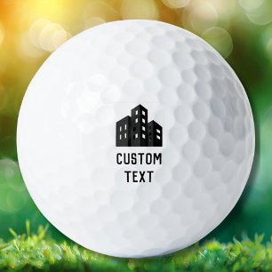 Firmenlogo Name Mitarbeiter Minimalistisch  Golfball