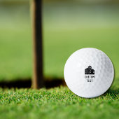 Firmenlogo Name Mitarbeiter Minimalistisch Golfball