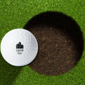 Firmenlogo Name Mitarbeiter Minimalistisch Golfball