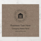 Firmenlogo | Name | Slogan-Website Bierflaschenetikett (Einzelnes Label)