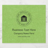 Firmenlogo | Name | Slogan-Website Bierflaschenetikett (Einzelnes Label)